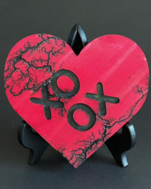 6" x 6" x 1" Heart; Double-sided; "Love" or "XOXO"