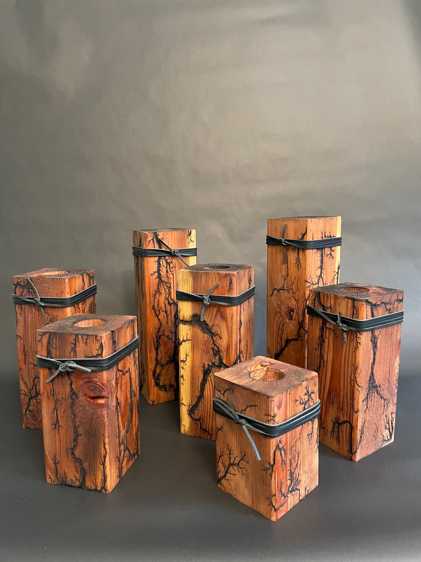 Rustic Block Candleholders