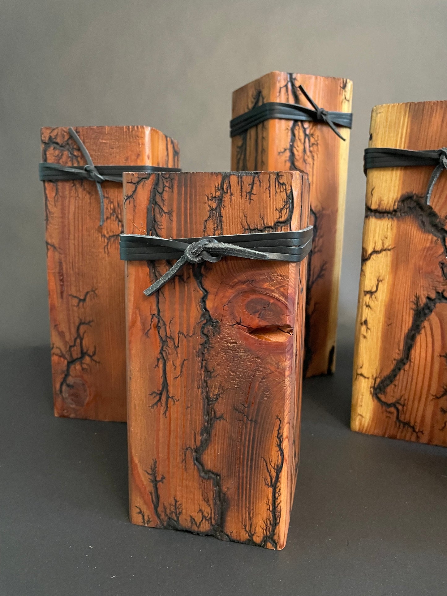 Rustic Block Candleholders