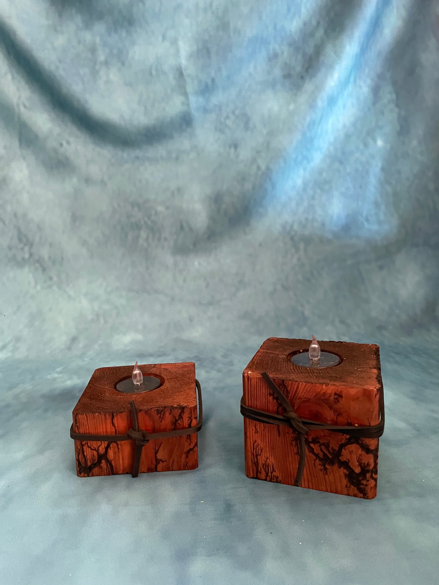 Rustic Block Candleholders