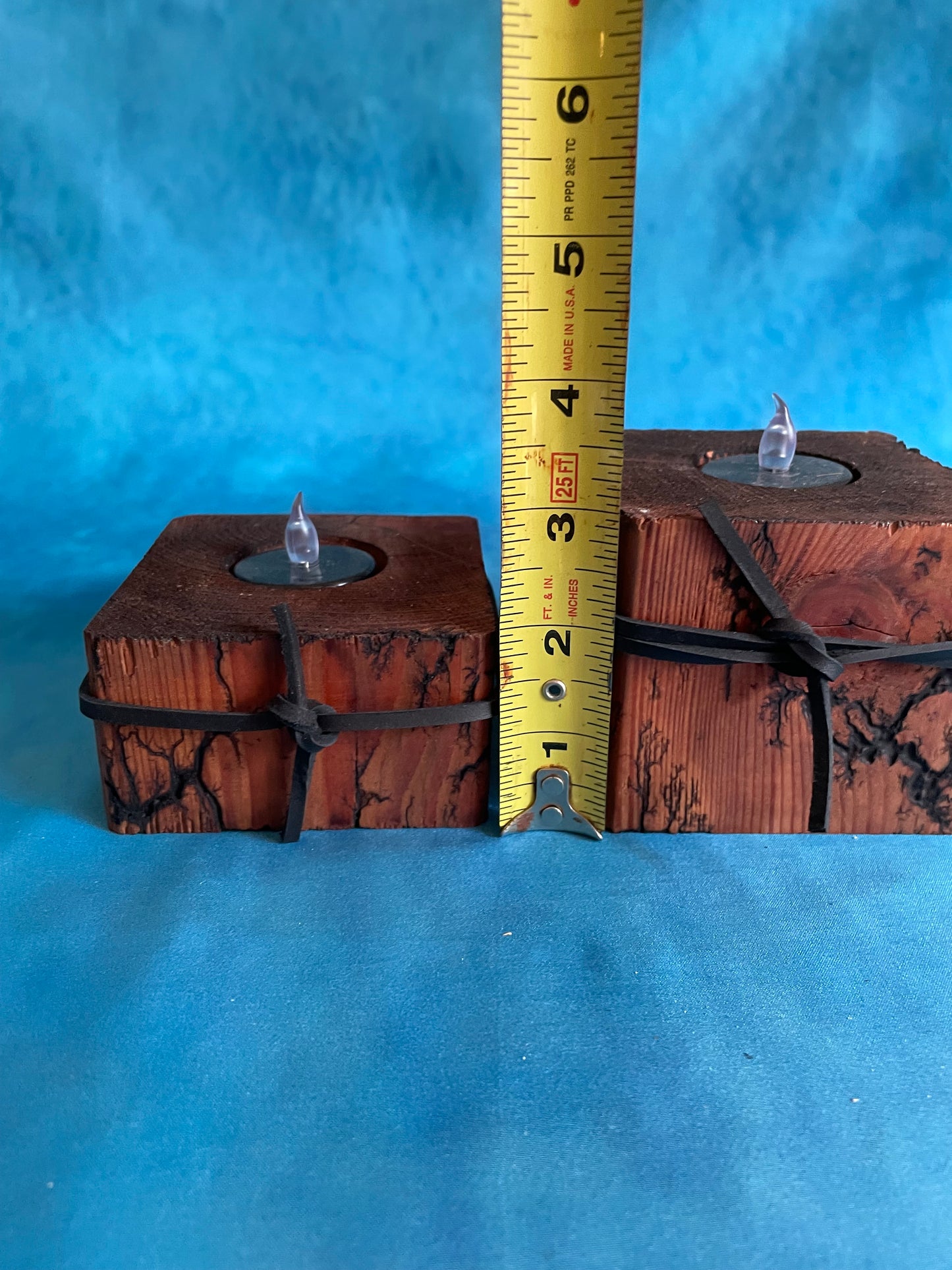 Rustic Block Candleholders