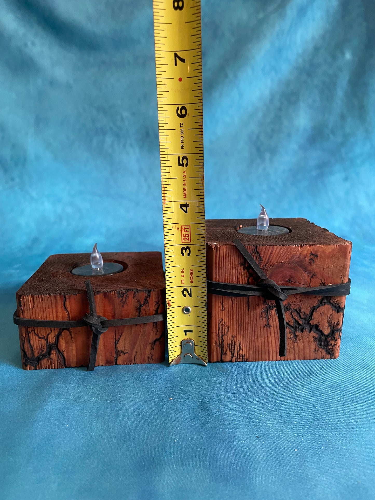 Rustic Block Candleholders