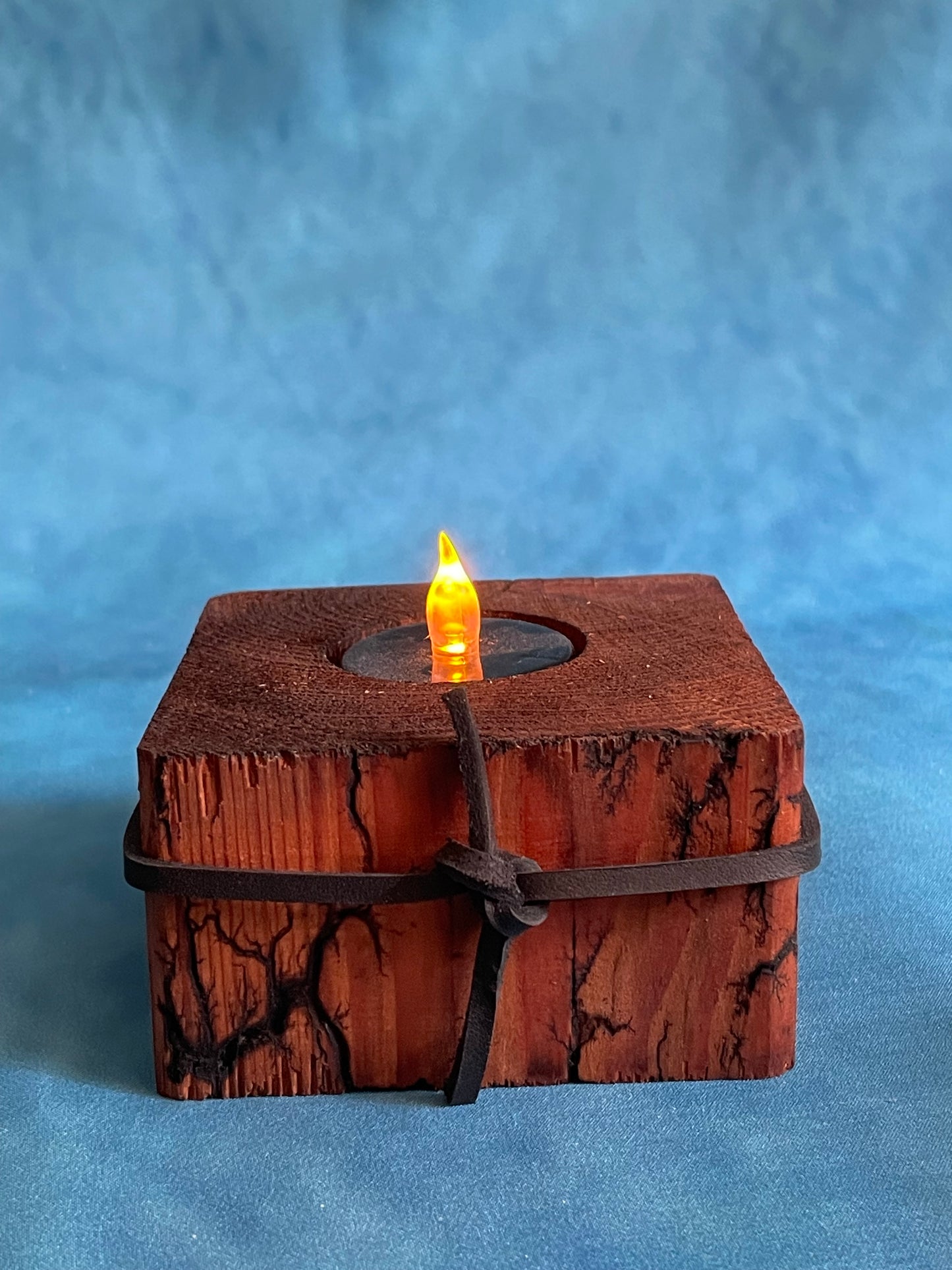 Rustic Block Candleholders