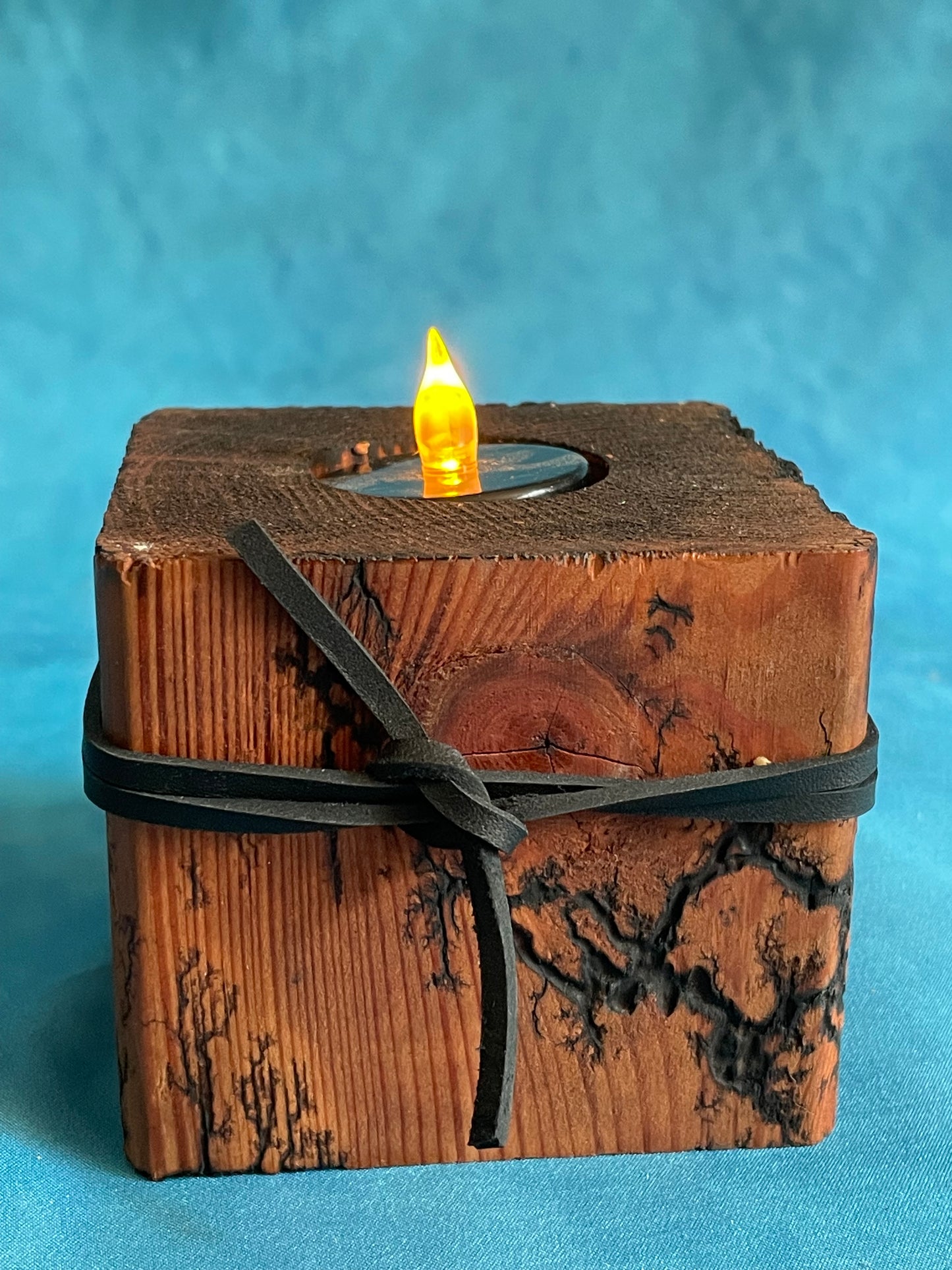 Rustic Block Candleholders