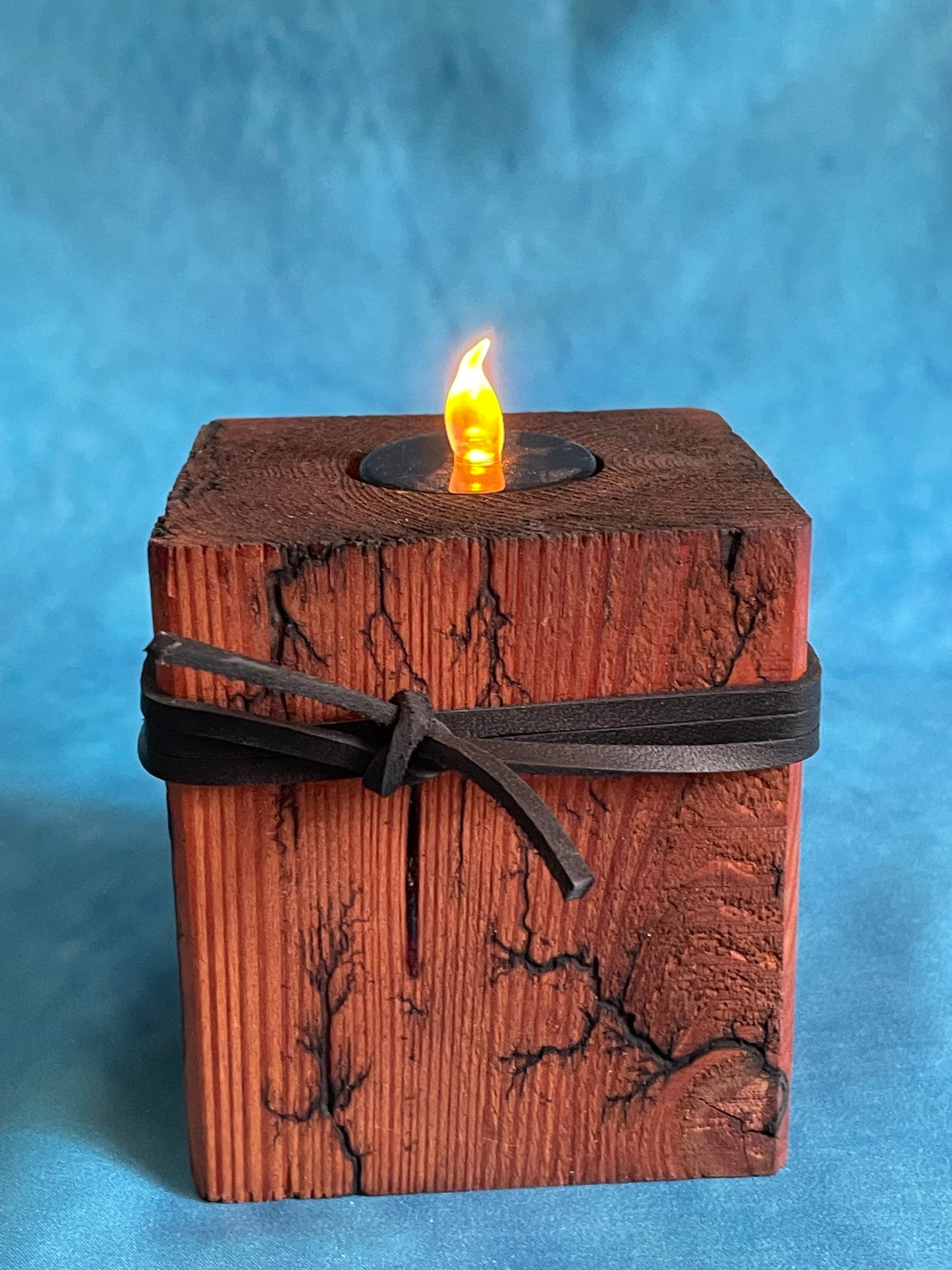 Rustic Block Candleholders