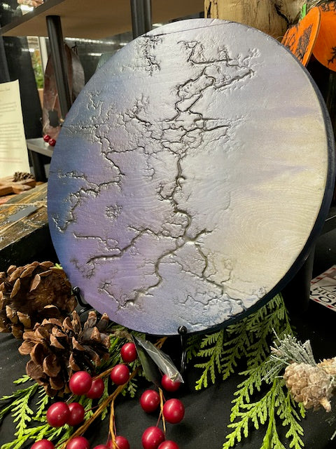 12" Round Wall Decor Moonscape