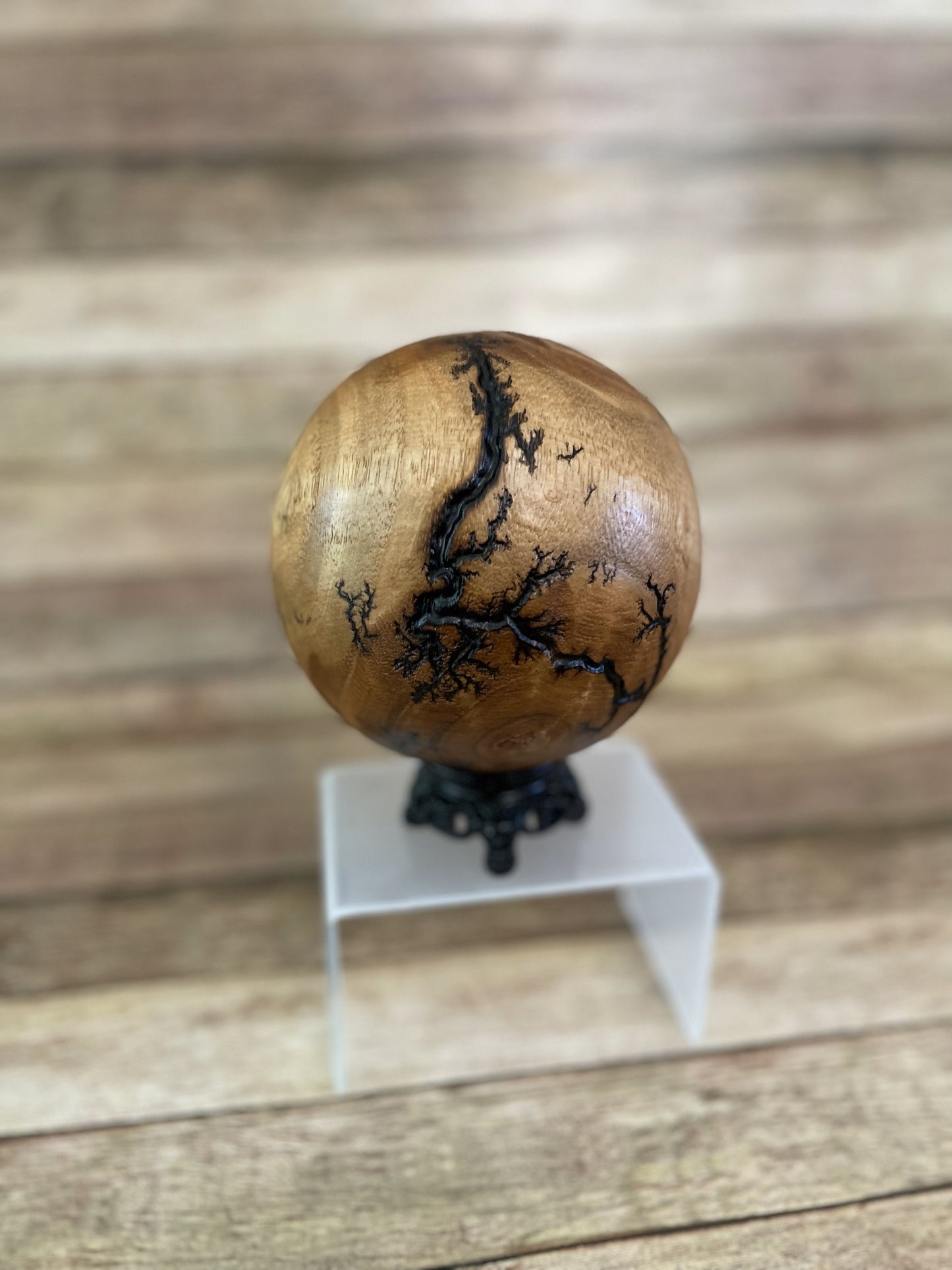 Decorative Wooden Orb Sculpture