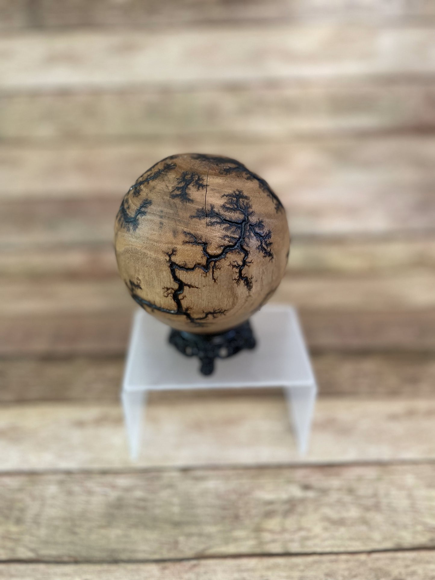 Decorative Wooden Orb Sculpture