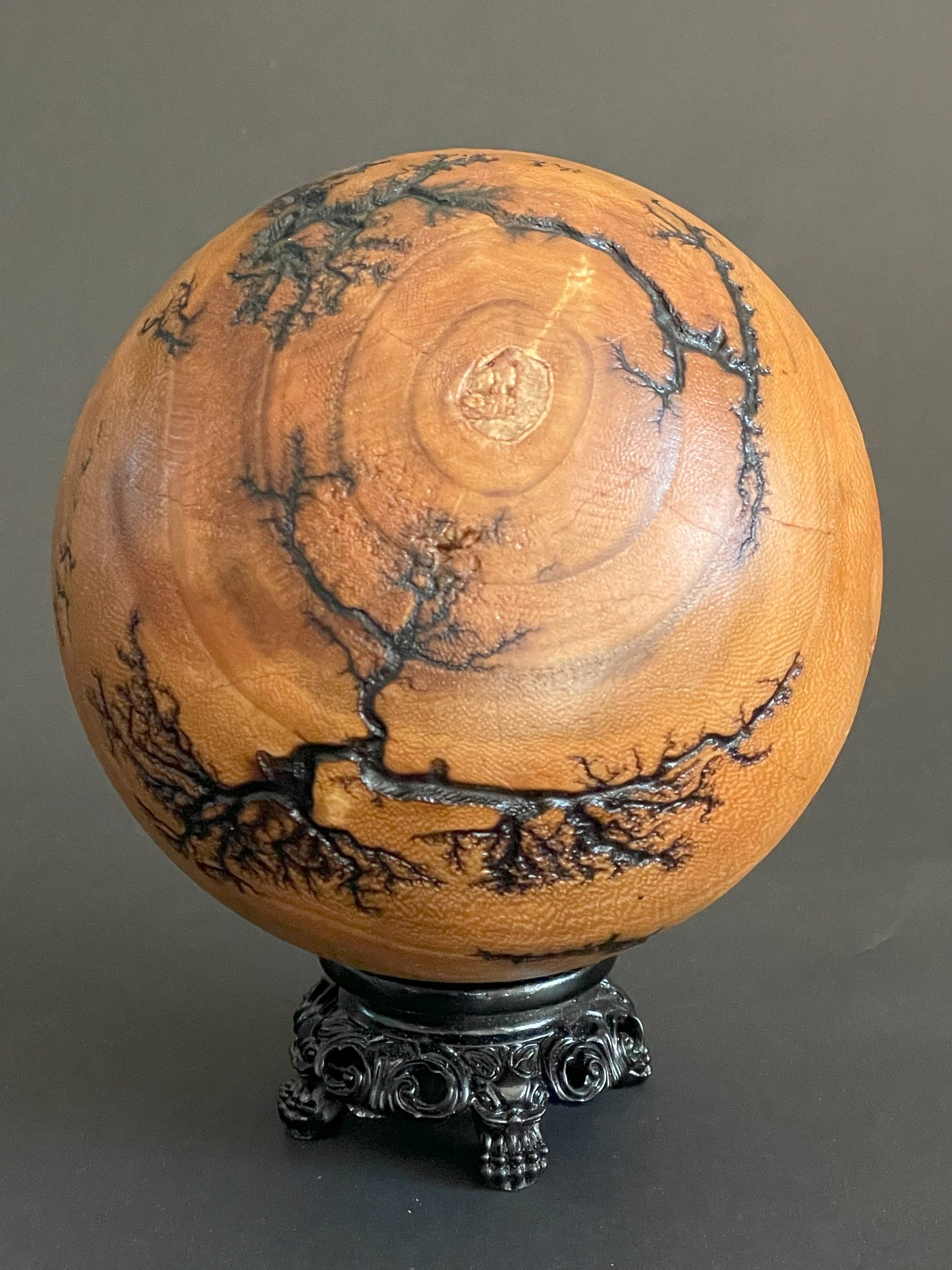 Decorative Wooden Orb Sculpture